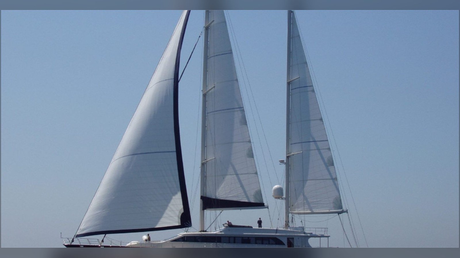 L'Aquila under sail after her refit