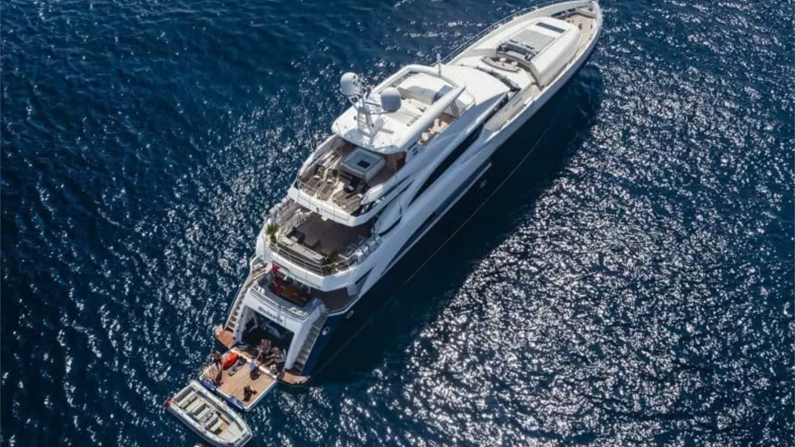 Solaris seen from the air, under way