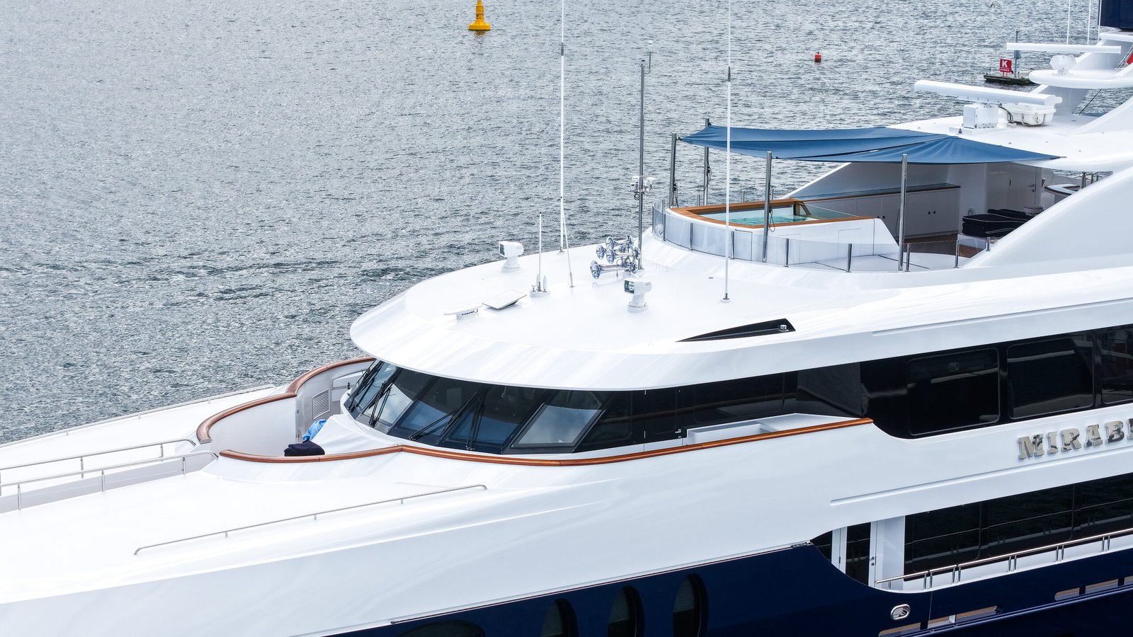 M/Y Mirabella exterior profile after her 2026 refit at Reviva Refit, Mengi Yay Shipyard