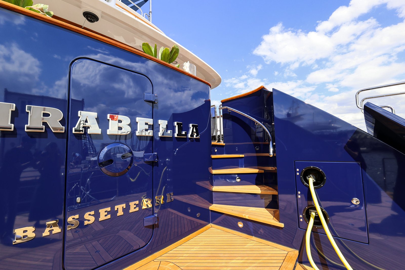 M/Y Mirabella exterior profile after her 2026 refit at Reviva Refit, Mengi Yay Shipyard