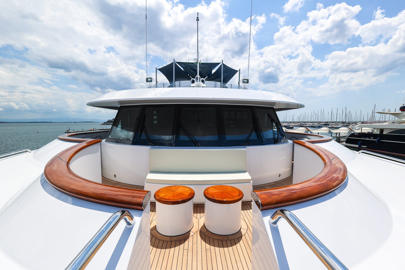 M/Y Mirabella exterior profile after her 2026 refit at Reviva Refit, Mengi Yay Shipyard