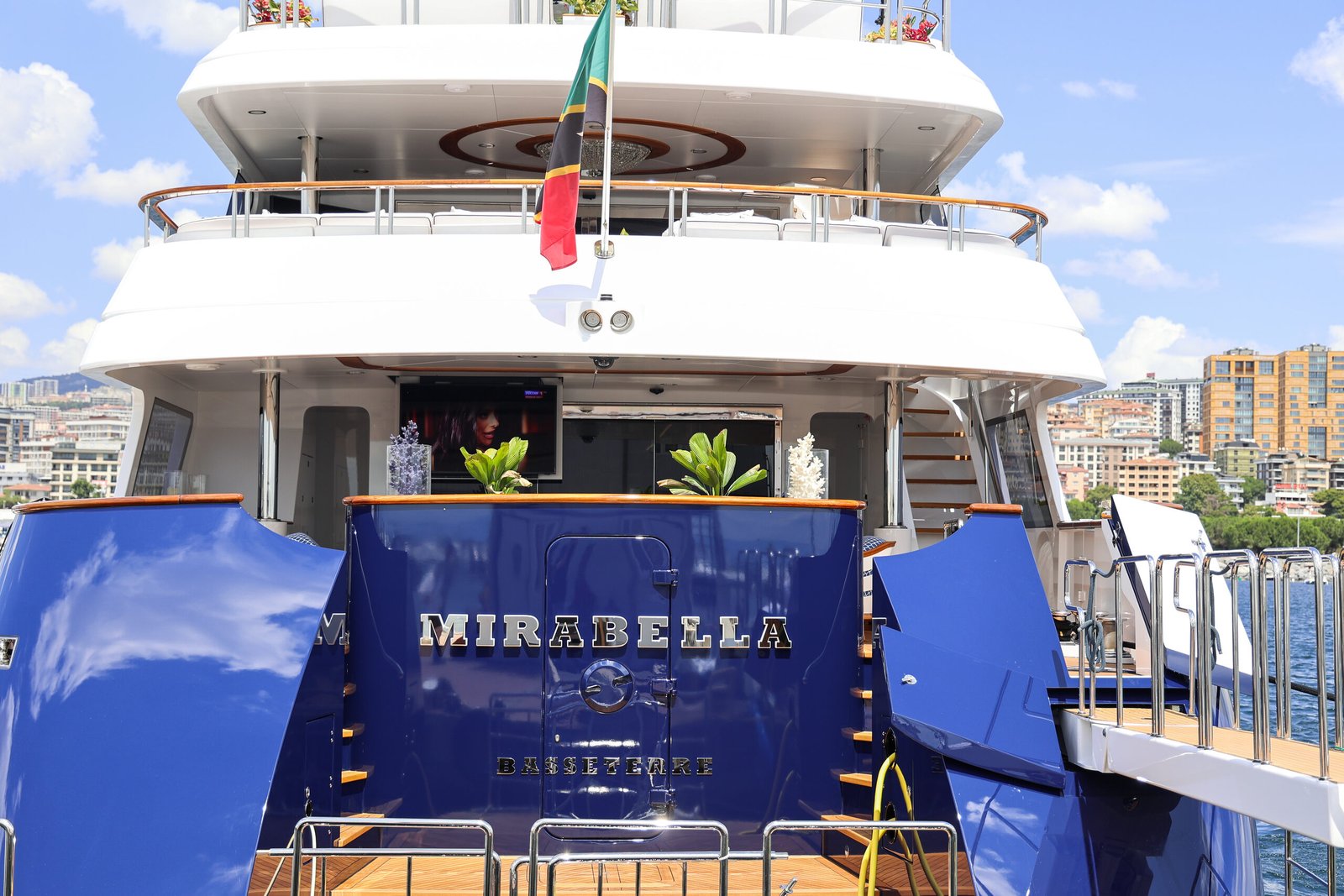 M/Y Mirabella exterior profile after her 2026 refit at Reviva Refit, Mengi Yay Shipyard