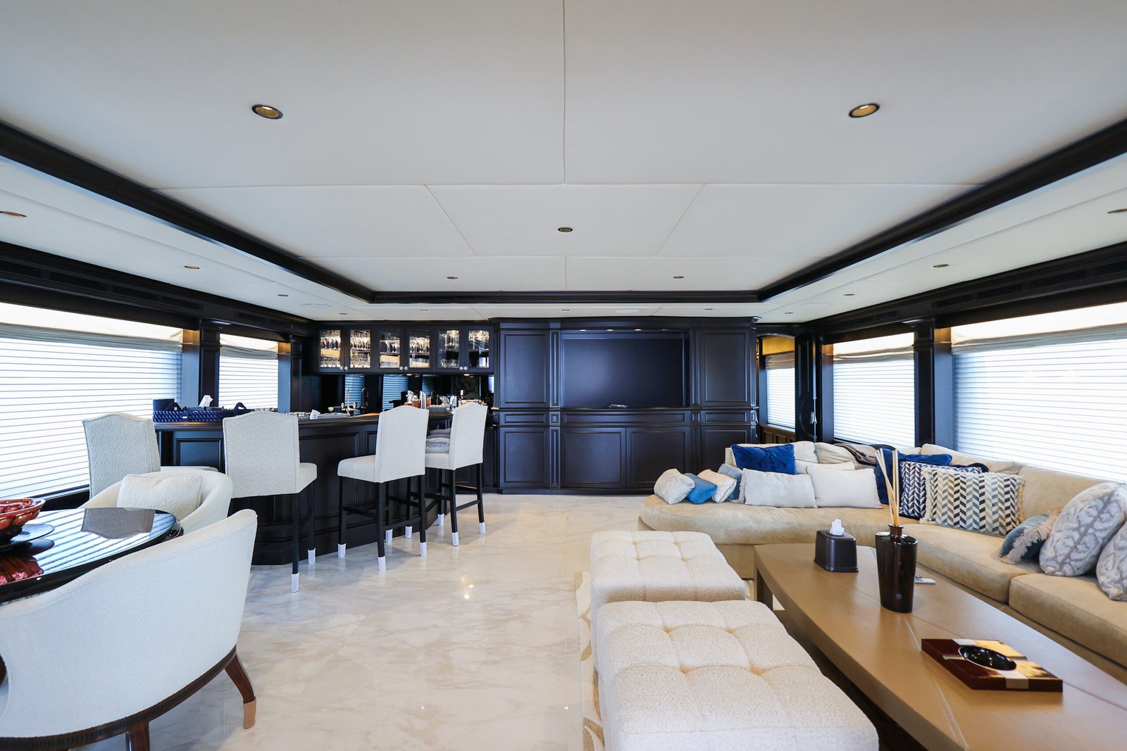 M/Y Mirabella interior after her 2026 refit at Reviva Refit, Mengi Yay Shipyard