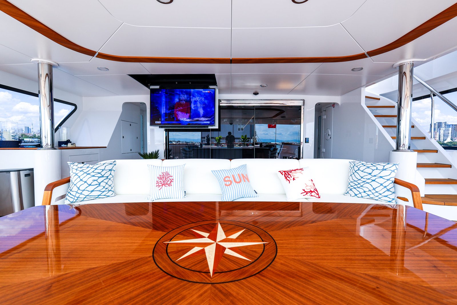 M/Y Mirabella main deck after her 2026 refit at Reviva Refit, Mengi Yay Shipyard